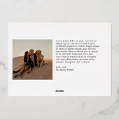 Carte De Vœux En Aluminium Script Whimsical Photo moderne Noël (Verso)