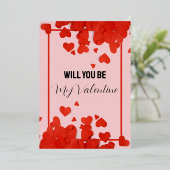 Carte De Vœux En Aluminium Seras-Tu Ma Saint-Valentin (Debout devant)