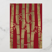 Carte De Vœux En Aluminium Serpent chinois du Nouvel An (Verso)