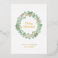 Serre de verdure rustique Joyeux or de Noël
