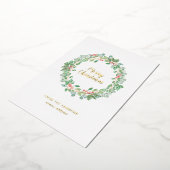 Carte De Vœux En Aluminium Serre de verdure rustique Joyeux or de Noël (Rotation)