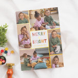 Carte De Vœux En Aluminium Shiny Merry & Bright 6 Photo Collage Noël<br><div class="desc">Ajoutez un peu de brillance à vos cartes de Noël avec de l'or véritable, de l'argent ou de l'or rose ! Ce style métallique classique et intemporel ajoutera un autre niveau à vos cartes. Découvrez la magie de la saison des Fêtes avec ce design "Joyeux et brillant" Carte photo de...</div>