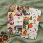 Carte De Vœux En Aluminium Shiny Merry & Bright 6 Photo Collage Noël<br><div class="desc">Ajoutez un peu de brillance à vos cartes de Noël avec de l'or véritable, de l'argent ou de l'or rose ! Ce style métallique classique et intemporel ajoutera un autre niveau à vos cartes. Découvrez la magie de la saison des Fêtes avec ce design "Joyeux et brillant" Carte photo de...</div>