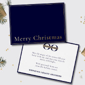 Carte De Vœux En Aluminium Simple élégant Joyeux Noël Logo personnalisé