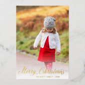 Carte De Vœux En Aluminium Simple Élégant Scrpt Noël Moderne (Recto)