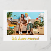 Carte De Vœux En Aluminium Simple Faire-part de déplacement personnalisé mini (Recto)