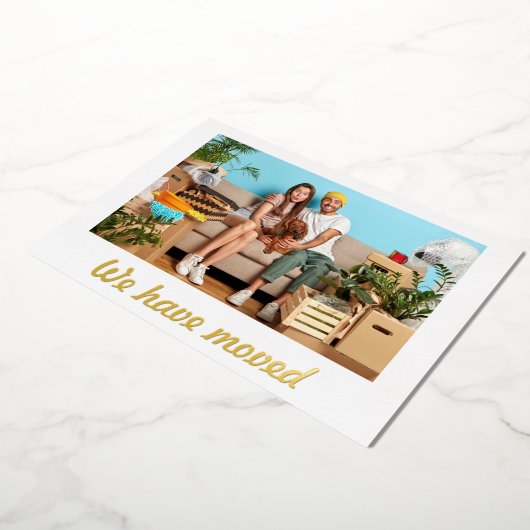 Carte De Vœux En Aluminium Simple Faire-part de déplacement personnalisé mini (Rotation)