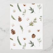 Carte De Vœux En Aluminium Simple Joyeux Noël Coton Mariage d'hiver Photo (Verso)