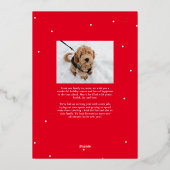 Carte De Vœux En Aluminium Simple Joyeux Noël script deux photo (Verso)