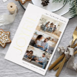 Carte De Vœux En Aluminium Simple moderne Joyeuse Famille 3 Photo Christmas G<br><div class="desc">Laissez-vous tenter par des cartes de fin de année gimmaculés cette année et optez pour quelque chose de plus significatif et mémorable, pour refléter votre esprit élégant cette saison des Fêtes. Avec son style épuré et épuré, cette carte de vacances photo en noir et blanc se distingue par sa typographie...</div>