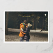 Carte De Vœux En Aluminium Simple OR HEUREUX NOUVELLES ANNÉES Cadre photo per (Recto)