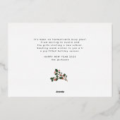 Carte De Vœux En Aluminium Simple OR HEUREUX NOUVELLES ANNÉES Cadre photo per (Verso)