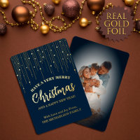 Simple Real Gold Midnight Blue Abstract