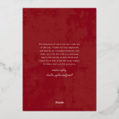 Carte De Vœux En Aluminium Simple script de collage de 4 photos Joyeux Noël (Verso)