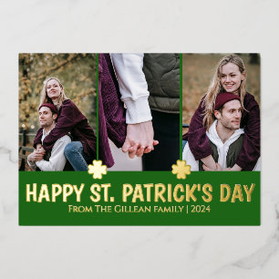 Carte De Vœux En Aluminium Simple St. patrick's day Famille Shamrock 3 photo