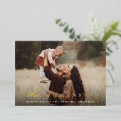 Carte De Vœux En Aluminium Simplicité | Noël photo horizontale (Debout devant)