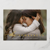 Carte De Vœux En Aluminium Simplicité | Photo horizontale (Recto)