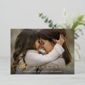 Carte De Vœux En Aluminium Simplicité | Photo horizontale (Debout devant)