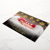 Carte De Vœux En Aluminium Snowflakes en dérive Laisser la neige Photo Noël (Rotation)