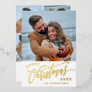 Carte De Vœux En Aluminium Sparkel Christmas 5 PHOTO Gold