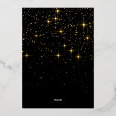 Carte De Vœux En Aluminium Sparkel Joyeux Noël PHOTO de voeux Or (Verso)