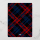 Carte De Vœux En Aluminium Sparkel moderne PHOTO de Noël Salutation or (Verso)