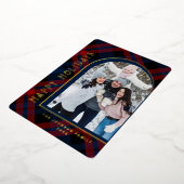 Carte De Vœux En Aluminium Sparkel moderne PHOTO de Noël Salutation or (Rotation)