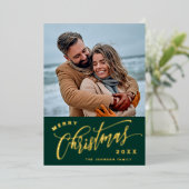 Carte De Vœux En Aluminium Sparkle Joyeux Noël 2 PHOTO Salutation (Debout devant)