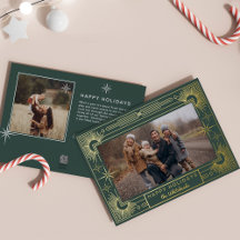 Star Art Déco Photo Happy Holiday Forest