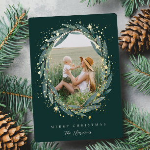 Carte De Vœux En Aluminium Starry Winter Laurel Photo