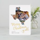 Carte De Vœux En Aluminium Texas Christmas | Collage (Debout devant)