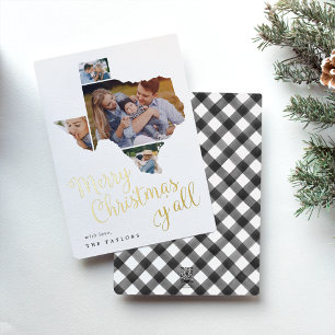 Carte De Vœux En Aluminium Texas Christmas Collage