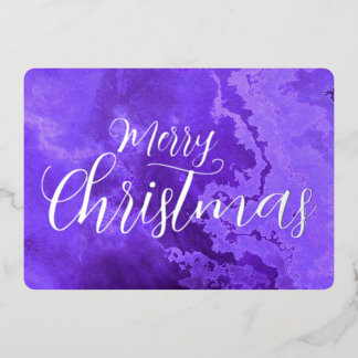 Carte De Vœux En Aluminium Texture de grunge marbré Joyeux Noël