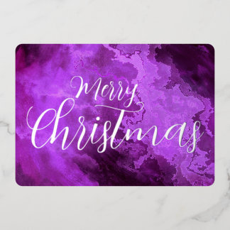Carte De Vœux En Aluminium Texture grunge marbré Joyeux Noël
