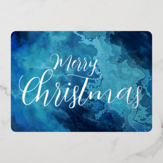 Carte De Vœux En Aluminium Texture grunge marbré Joyeux Noël