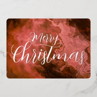 Carte De Vœux En Aluminium Texture grunge marbré Joyeux Noël