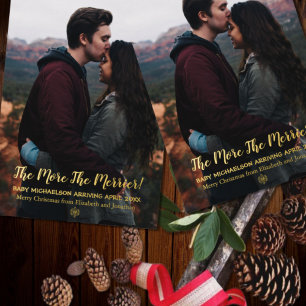 Carte De Vœux En Aluminium The More The Merrier Pregnancy