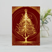 Carte De Vœux En Aluminium Thème Abstrait Arbre de Noël le plus joyeux (Debout devant)