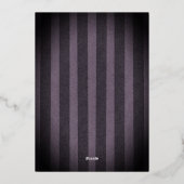 Carte De Vœux En Aluminium Toiles d'araignées à bandes violettes photo Hallow (Verso)