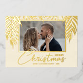 Carte De Vœux En Aluminium Topique Joyeux Noël Photo (Recto)