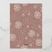 Carte De Vœux En Aluminium Toutes les fleurs | Rose photo unique Or (Verso)