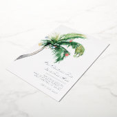 Carte De Vœux En Aluminium Tropical Christmas Palm Tropical Moving Argent (Rotation)