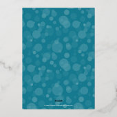 Carte De Vœux En Aluminium Turquoise Ocean Bubbles Joyeux Noël Photo (Verso)