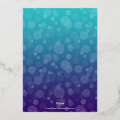 Carte De Vœux En Aluminium Turquoise Ocean Bubbles Joyeux Noël Photo Foil (Verso)