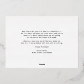 Carte De Vœux En Aluminium Typographie classique Collage photo Noël noir (Verso)