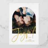 Carte De Vœux En Aluminium Typographie moderne élégante et tendance rouille 1 (Recto)