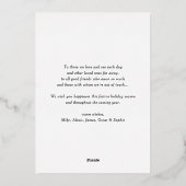 Carte De Vœux En Aluminium Typographie Retro Moderne Gras Photo Joyeuses Fête (Verso)