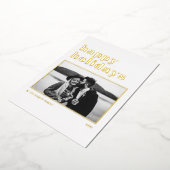 Carte De Vœux En Aluminium Typographie Retro Moderne Gras Photo Joyeuses Fête (Rotation)