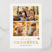 Carte De Vœux En Aluminium Un Collage De Photos De Thanksgiving (Recto)