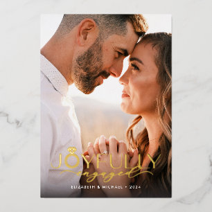 Carte De Vœux En Aluminium Un Fiançailles photo joyeux